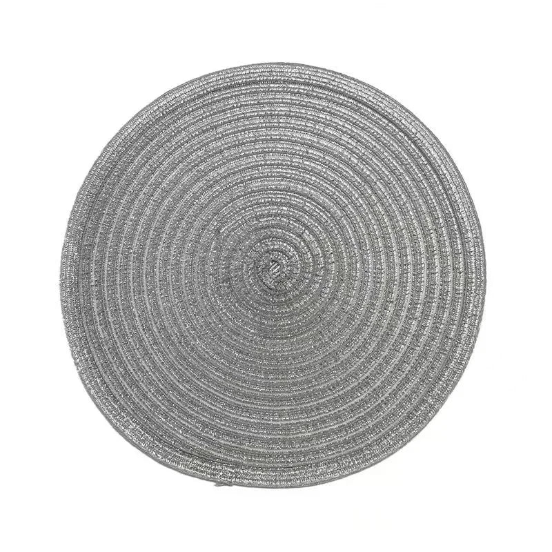 Round Woven Vinyl Placemats Set - Cake Pops Parties