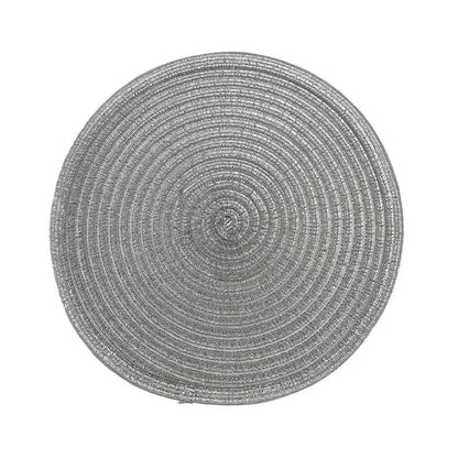 Round Woven Vinyl Placemats Set - Cake Pops Parties