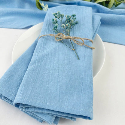 Rustic Blue Cotton Napkin Set - Cake Pops Parties