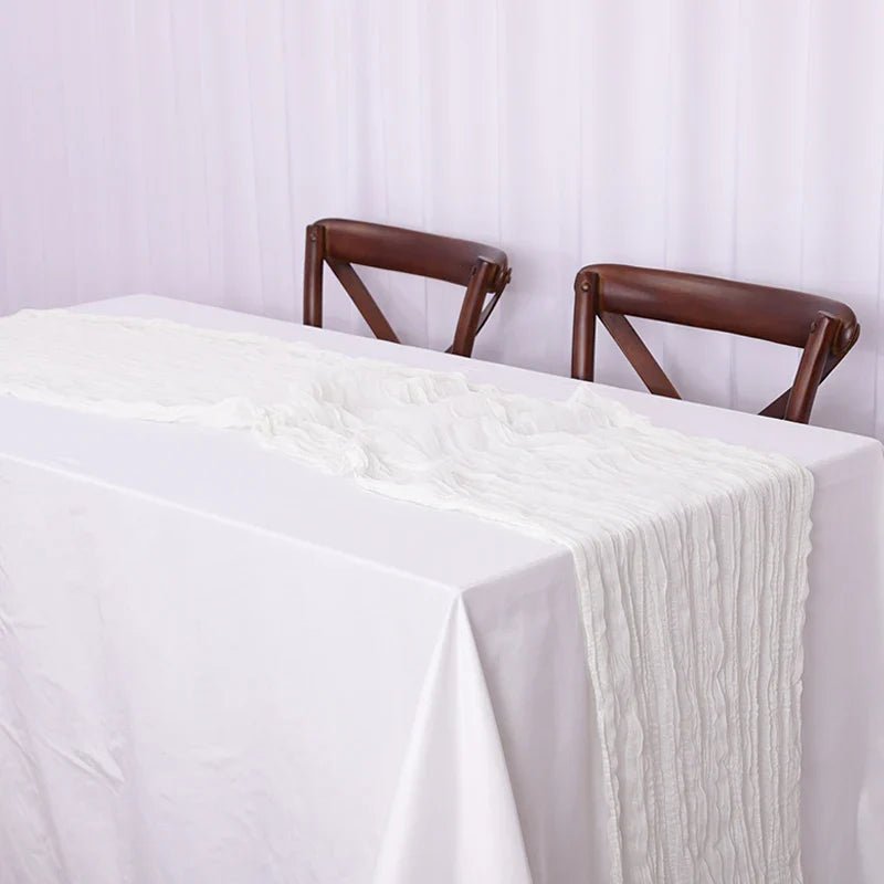 Rustic Cheese Gauze Table Runner - Cake Pops Parties