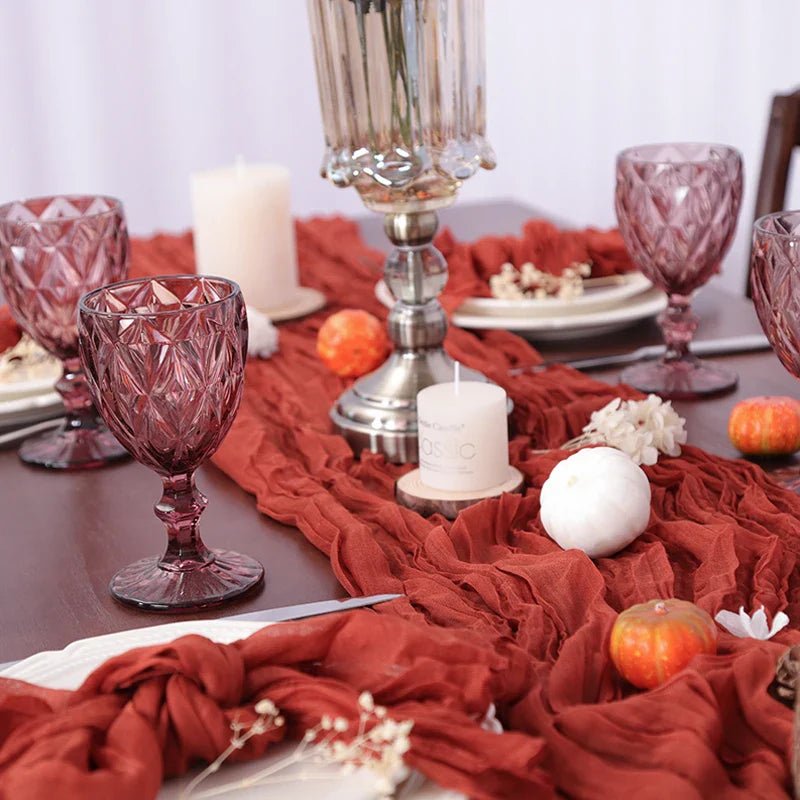 Rustic Cheese Gauze Table Runner - Cake Pops Parties