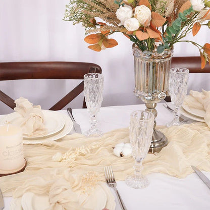 Rustic Cheese Gauze Table Runner - Cake Pops Parties