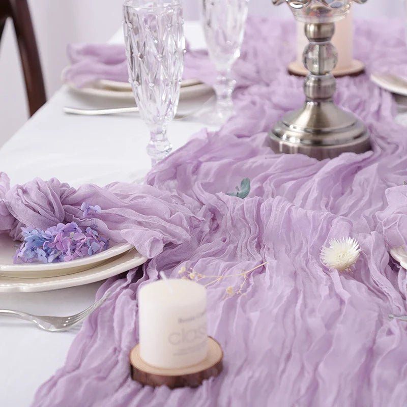 Rustic Cheese Gauze Table Runner - Cake Pops Parties