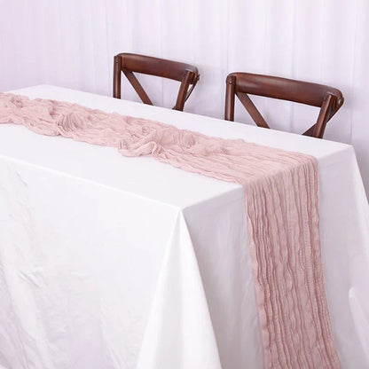 Rustic Cheese Gauze Table Runner - Cake Pops Parties
