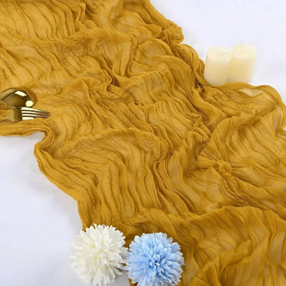 Rustic Cotton Cheesecloth Table Runner - Cake Pops Parties