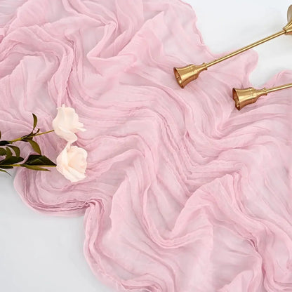 Rustic Cotton Cheesecloth Table Runner - Cake Pops Parties