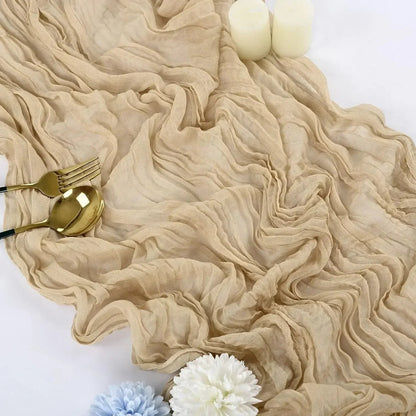 Rustic Cotton Cheesecloth Table Runner - Cake Pops Parties