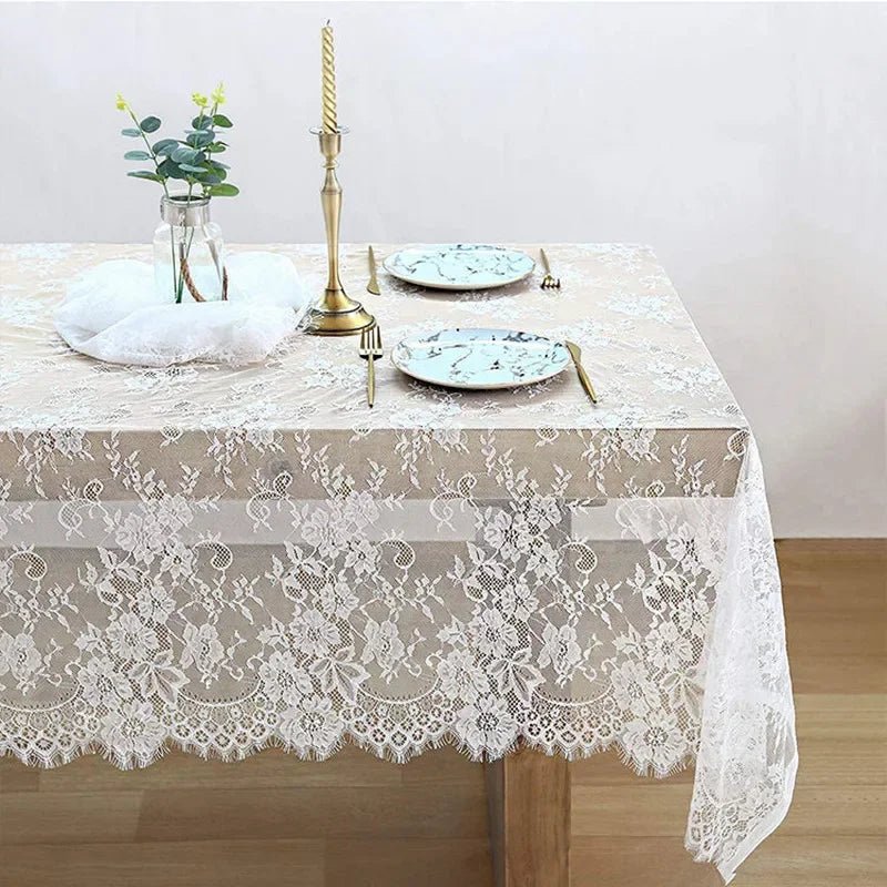 Rustic Wedding Lace Tablecloth - Cake Pops Parties