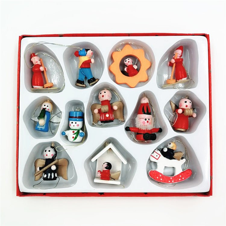 Rustic Wood Christmas Ornaments Set - Cake Pops Parties