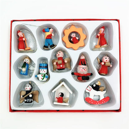 Rustic Wood Christmas Ornaments Set - Cake Pops Parties