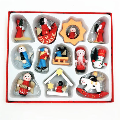 Rustic Wood Christmas Ornaments Set - Cake Pops Parties