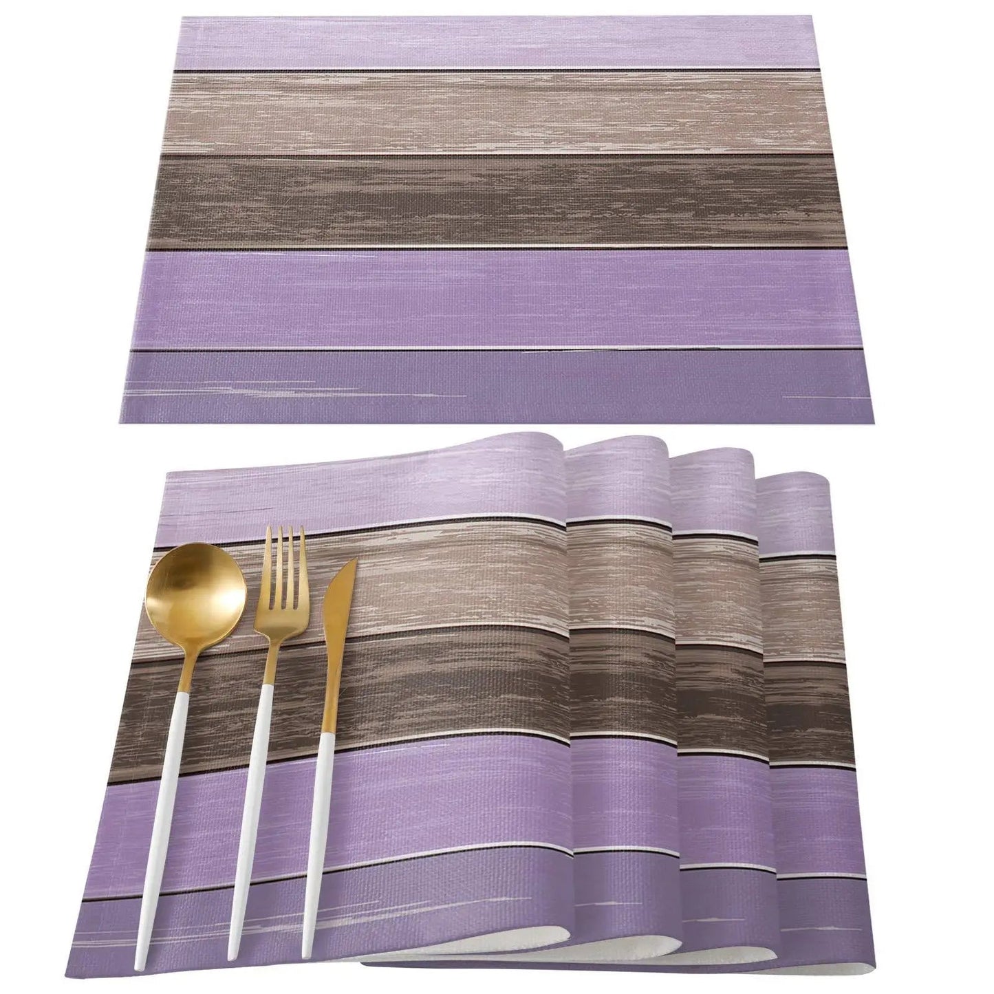 Rustic Wood Texture Placemats Set - Cake Pops Parties