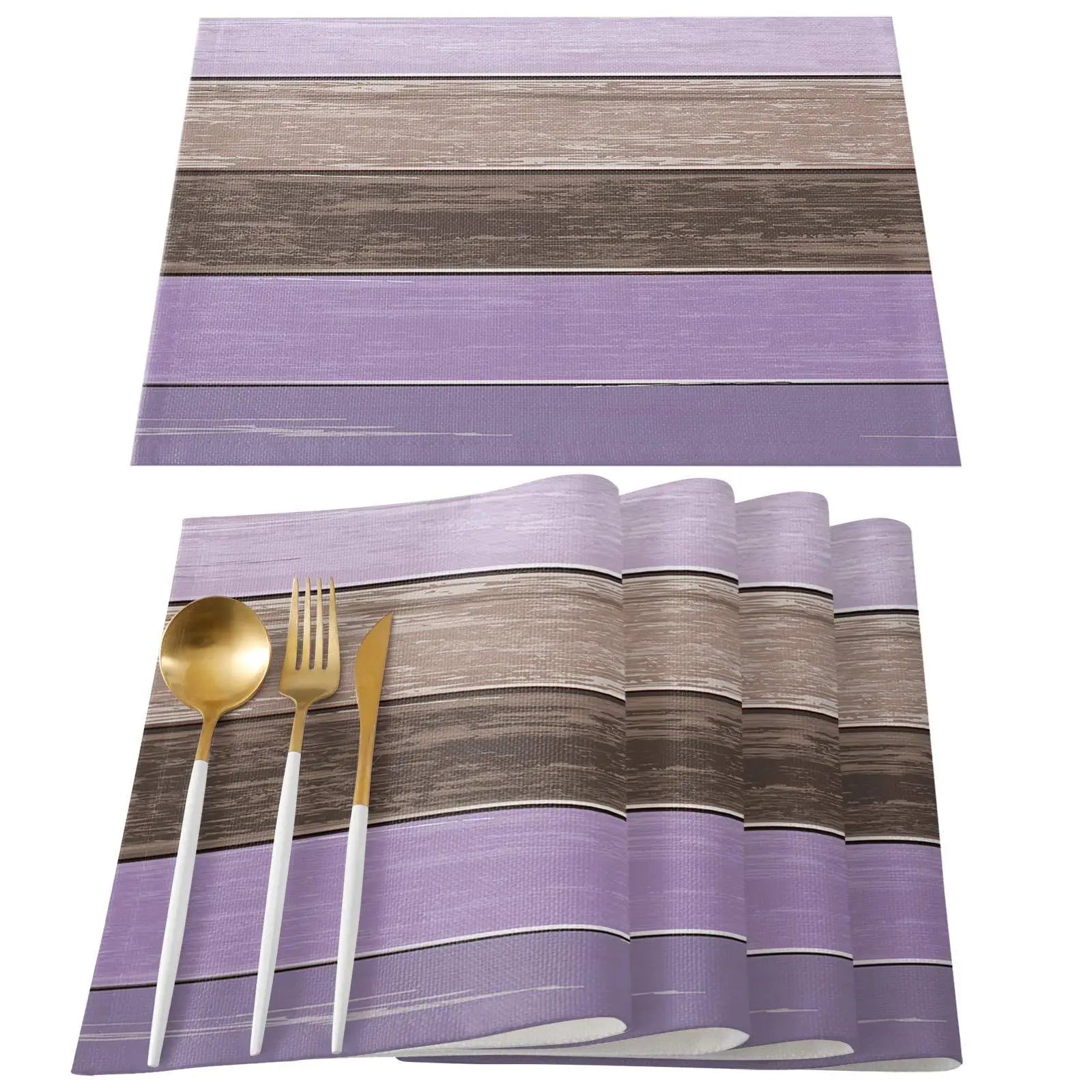 Rustic Wood Texture Placemats Set - Cake Pops Parties