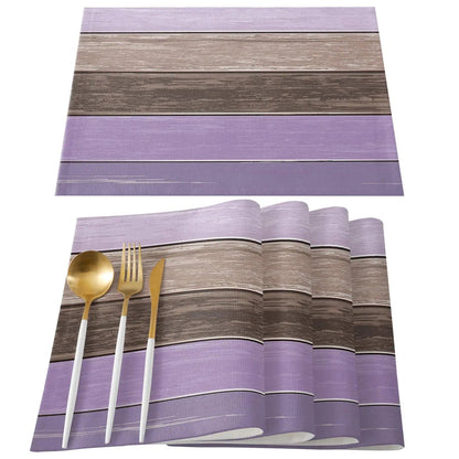 Rustic Wood Texture Placemats Set - Cake Pops Parties