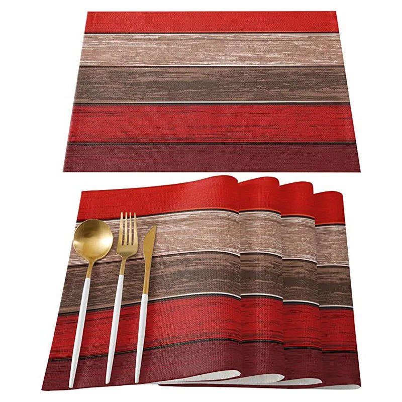 Rustic Wood Texture Placemats Set - Cake Pops Parties