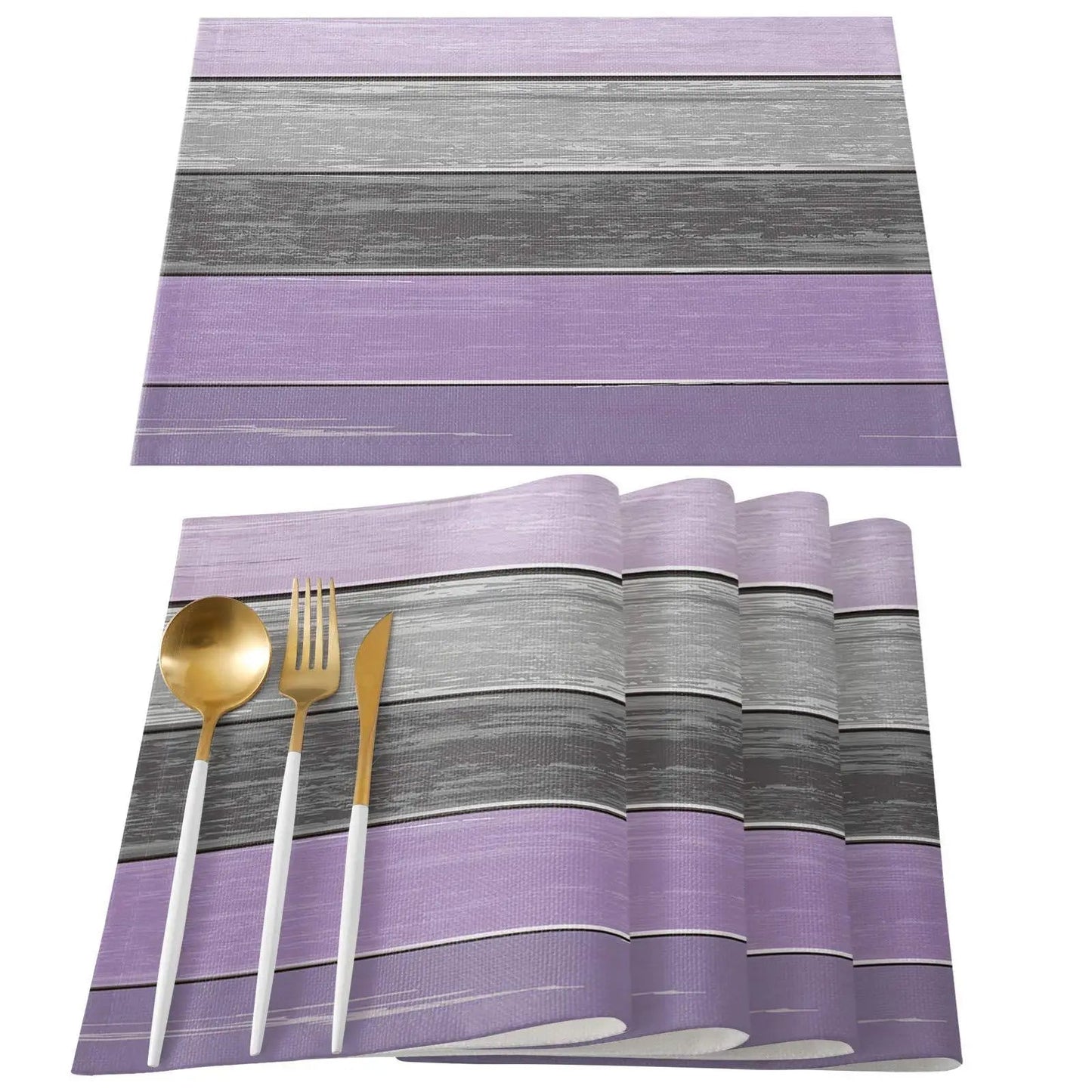 Rustic Wood Texture Placemats Set - Cake Pops Parties