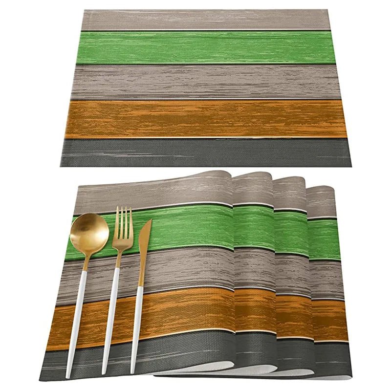 Rustic Wood Texture Placemats Set - Cake Pops Parties