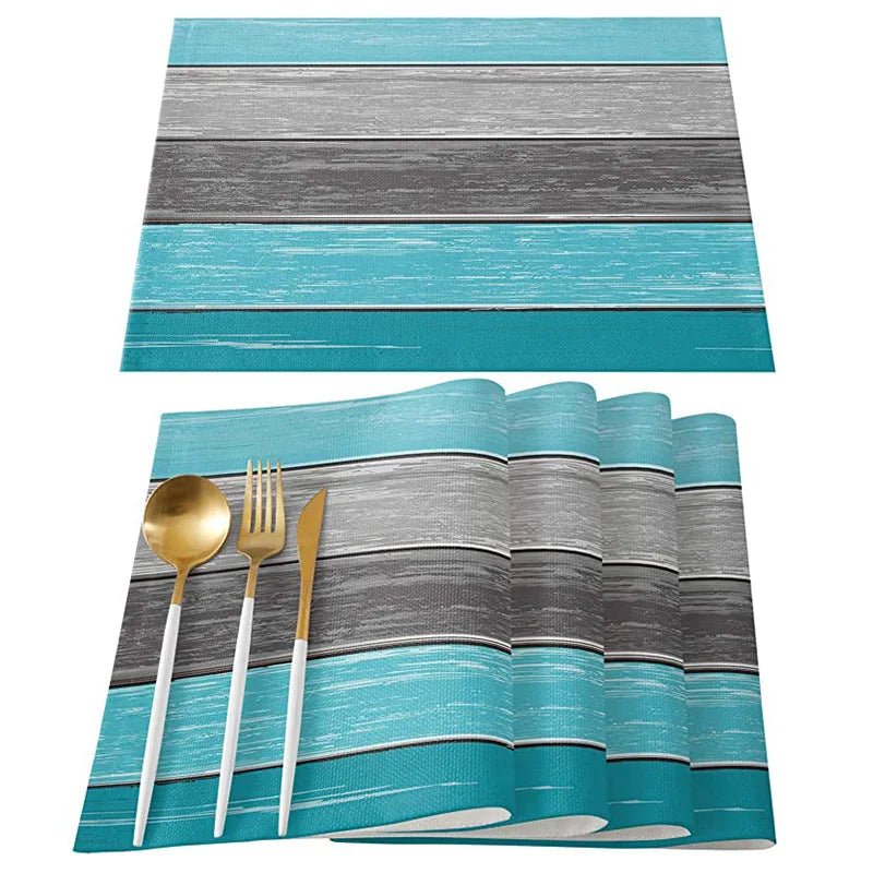 Rustic Wood Texture Placemats Set - Cake Pops Parties