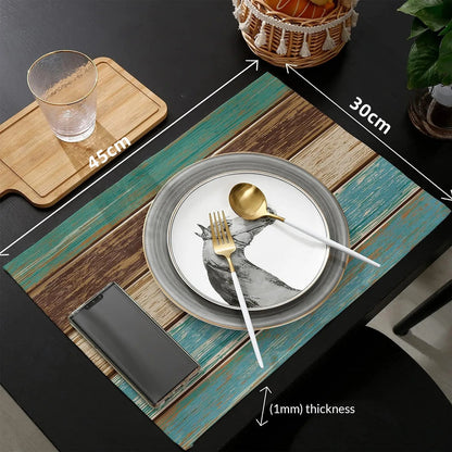 Rustic Wood Texture Placemats Set - Cake Pops Parties