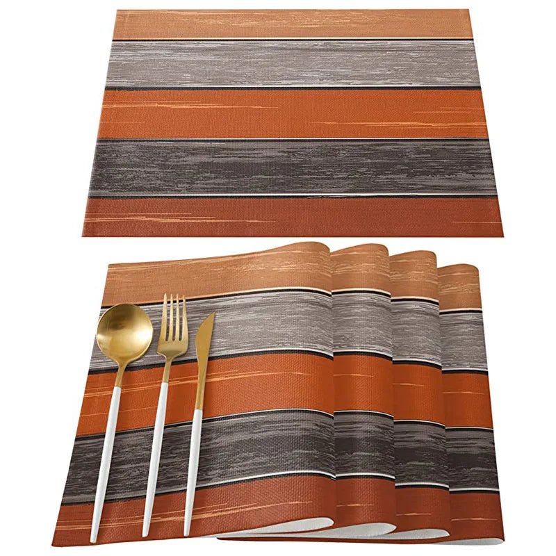 Rustic Wood Texture Placemats Set - Cake Pops Parties