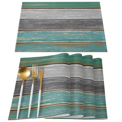 Rustic Wood Texture Placemats Set - Cake Pops Parties