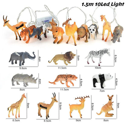 Safari Animal String Lights - Jungle Dinosaur Theme - Cake Pops Parties