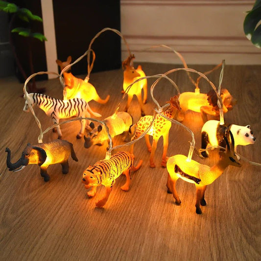 Safari Animal String Lights - Jungle Dinosaur Theme - Cake Pops Parties
