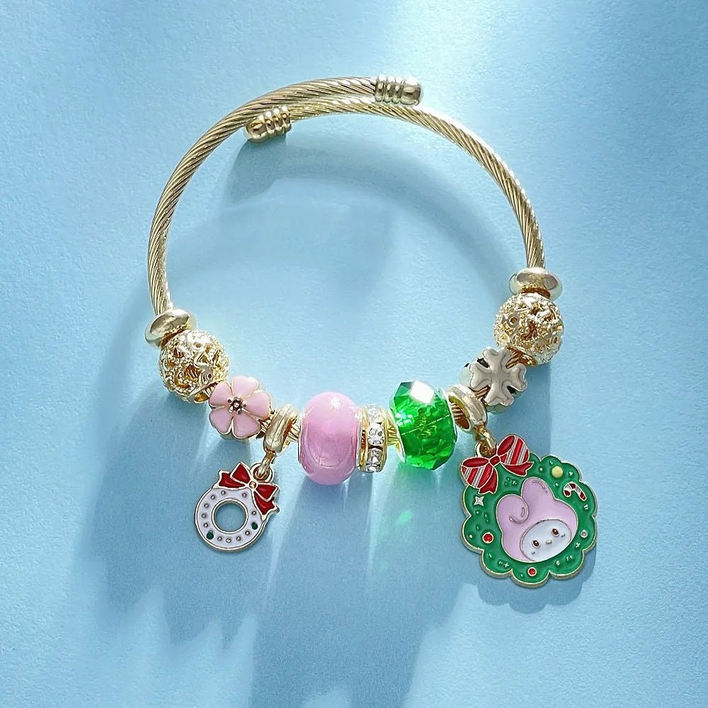 Sanrio Christmas Charm Bracelet Hello Kitty Kuromi Women Xmas - Cake Pops Parties