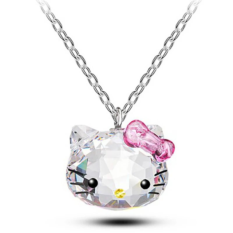 Sanrio Hello Kitty Crystal Pendant Clavicle Chain Anime Necklace - Cake Pops Parties