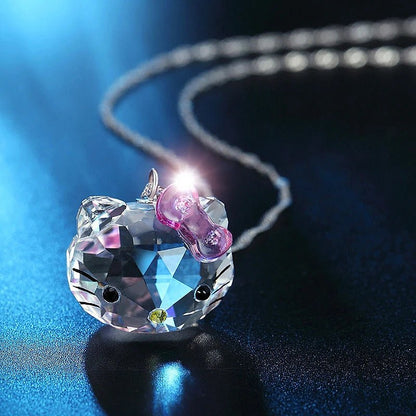 Sanrio Hello Kitty Crystal Pendant Clavicle Chain Anime Necklace - Cake Pops Parties