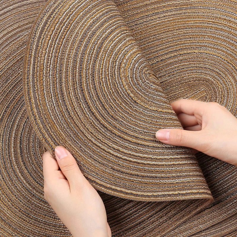 Set of 1/4/6/10 Oval Braided Placemats - Eco - Friendly & Durable - Cake Pops Parties