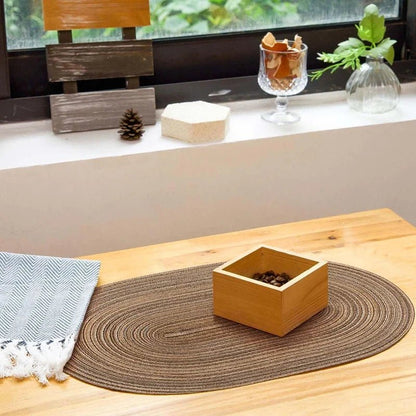 Set of 1/4/6/10 Oval Braided Placemats - Eco - Friendly & Durable - Cake Pops Parties