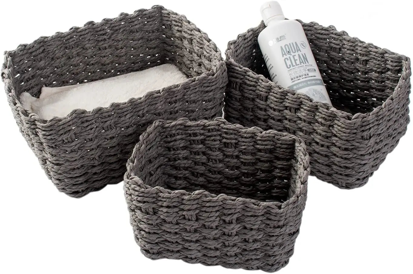 Set of 3 Braided Storage Baskets - Cake Pops Parties