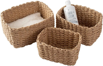 Set of 3 Braided Storage Baskets - Cake Pops Parties