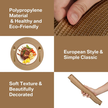 Set of 6 Round Braided Placemats - Cake Pops Parties