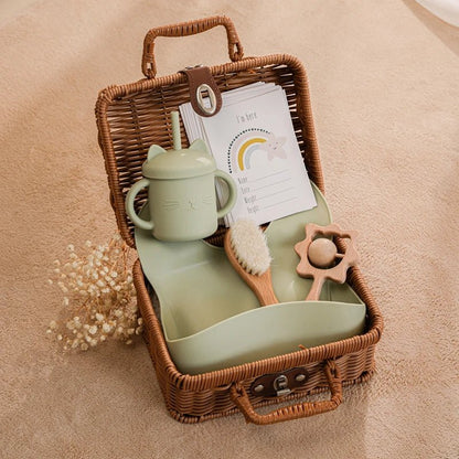 Silicone Baby Feeding Set & Rainbow Stacker - Cake Pops Parties