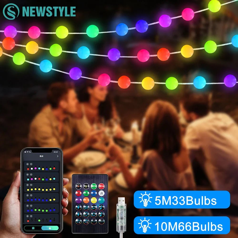 Smart Color Changing Globe String Lights - Cake Pops Parties