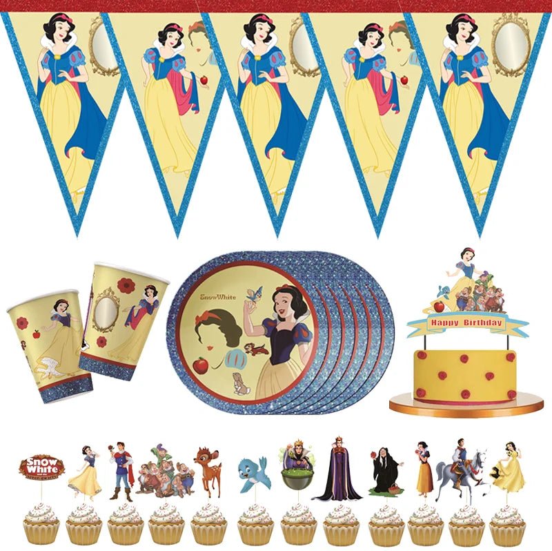 Snow White Princess Birthday Banner - Cake Pops Parties