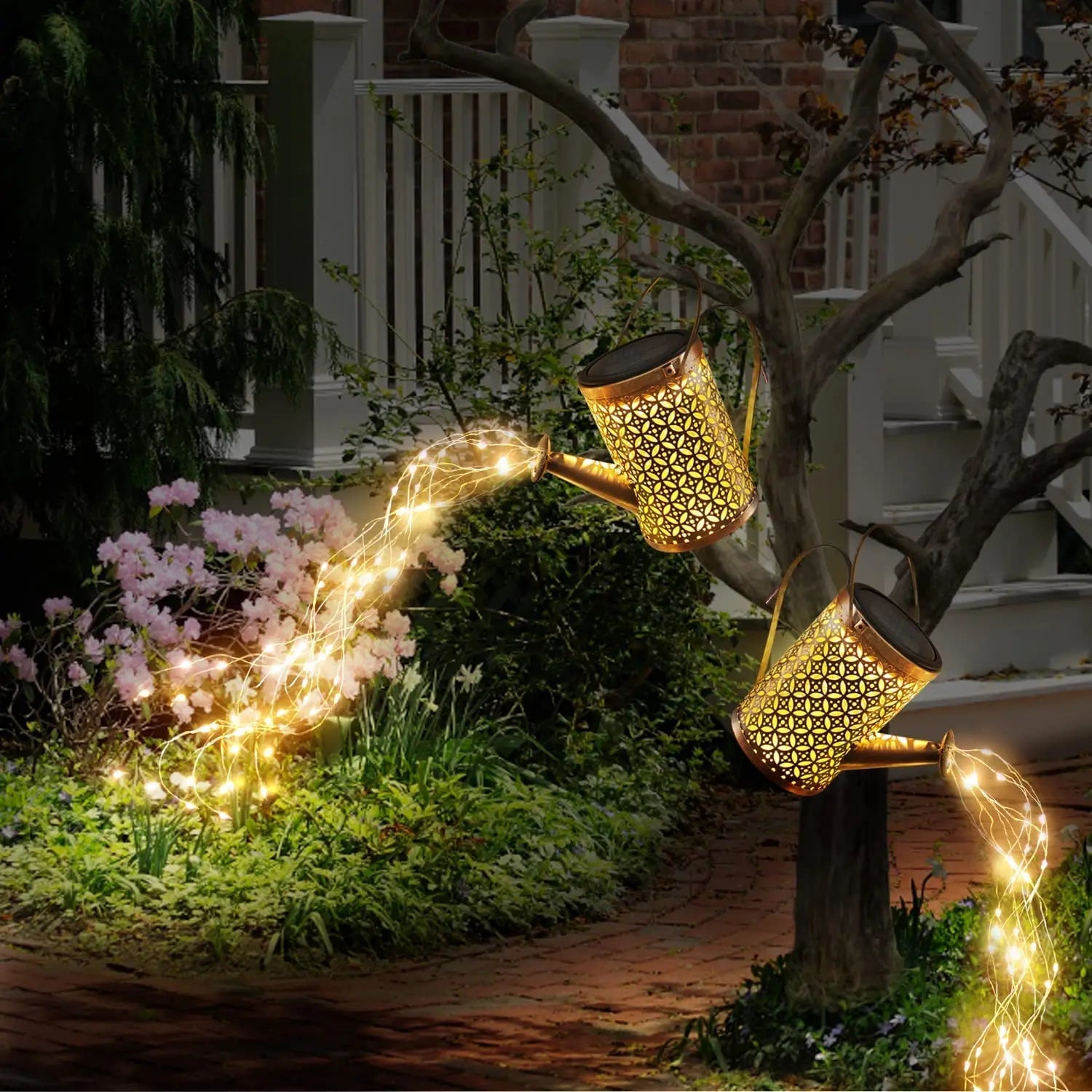 Solar Cascading Watering Can Light - Cake Pops Parties