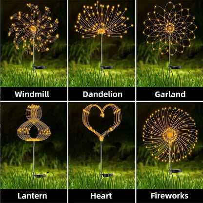Solar Firework Lights - Garden Fairy Decoration - Cake Pops Parties