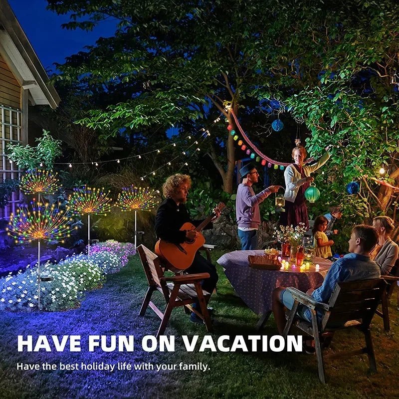 Solar LED Firework Fairy Lights - Outdoor Garden Decoration - Cake Pops Parties