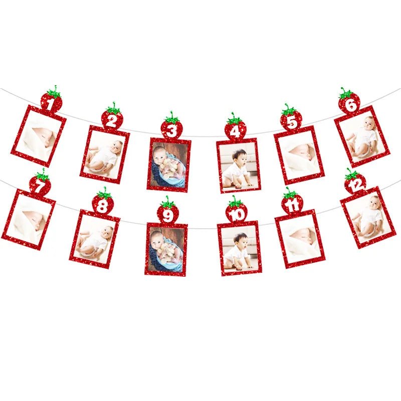 Strawberry One Cake Topper Set - Cake Pops Parties