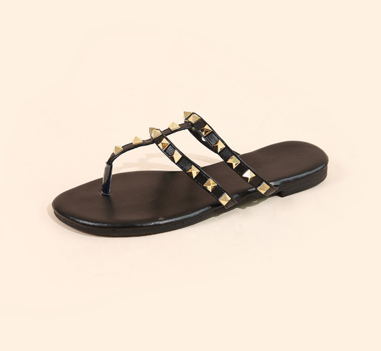 Stylish Rivet Soft Bottom Sandals - Cake Pops Parties