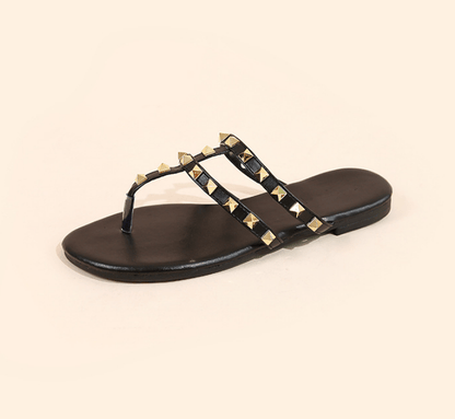 Stylish Rivet Soft Bottom Sandals - Cake Pops Parties