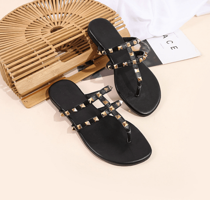 Stylish Rivet Soft Bottom Sandals - Cake Pops Parties