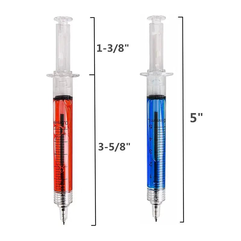 Syringe Pens Set - Novelty Medical Ballpoint Pens - Cake Pops Parties