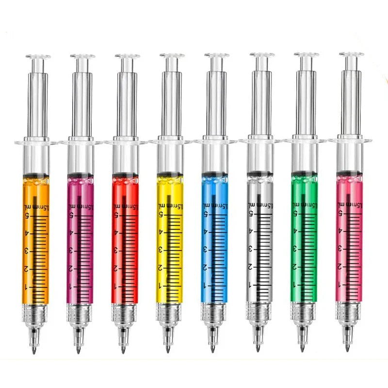 Syringe Pens Set - Novelty Medical Ballpoint Pens - Cake Pops Parties