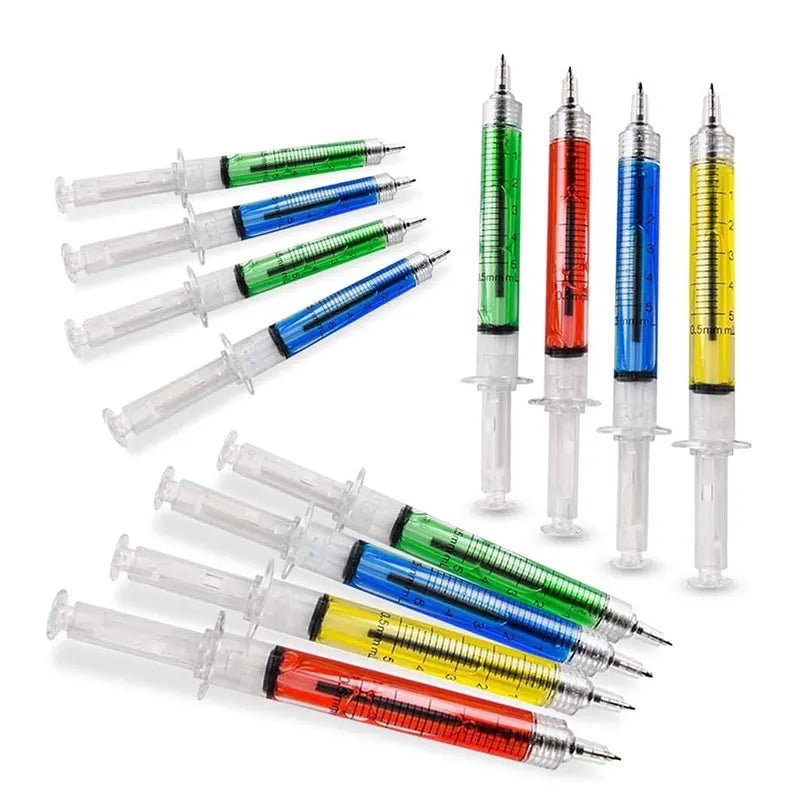 Syringe Pens Set - Novelty Medical Ballpoint Pens - Cake Pops Parties