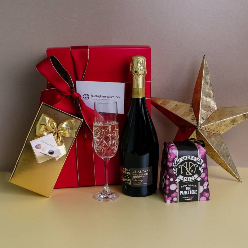 The Prosecco, Panettone and Belgian Chocolates Hamper - Cake Pops Parties
