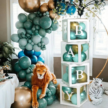 Transparent Balloon Box Baby Shower Decor - Cake Pops Parties